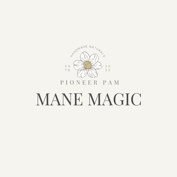 Pioneer Pam Mane Magic Hair Growth & Scalp Oil bottle with applicator for nourishing hair and scalp care.