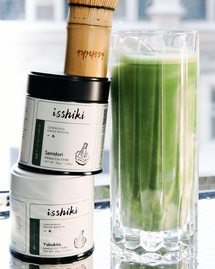 Isshiki Matcha Samidori Matcha Single Cultivar premium matcha powder in package