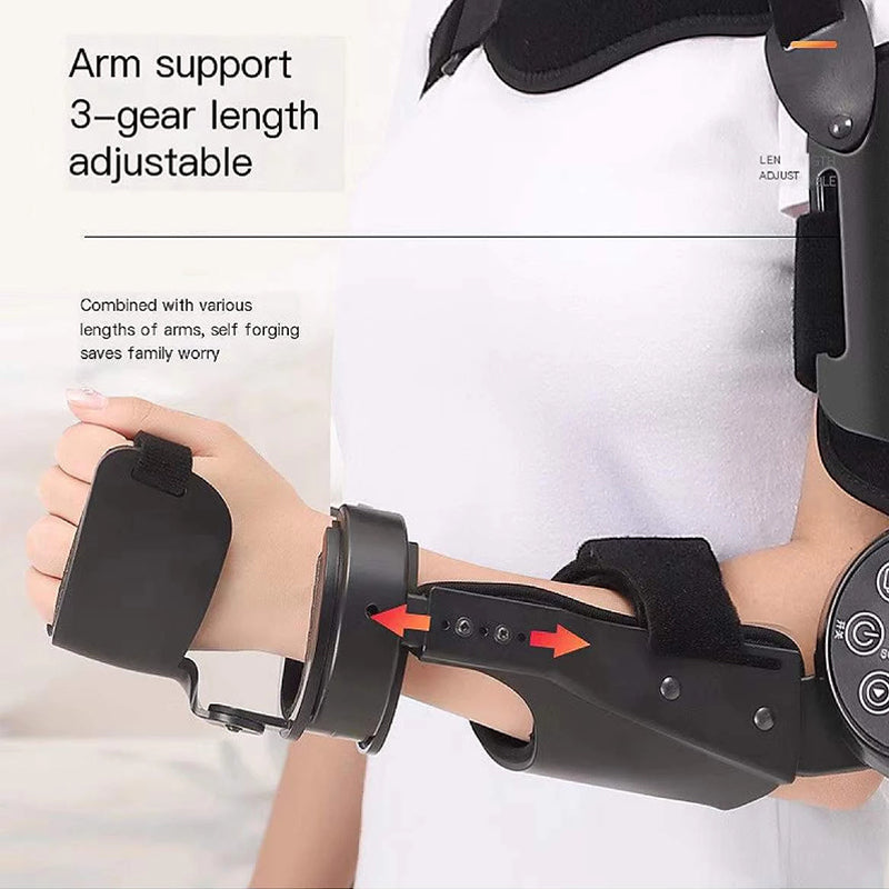 V.I.P Digital Presence electric elbow exercise device for upper arm flexion and extension training, showing the compact equipment.