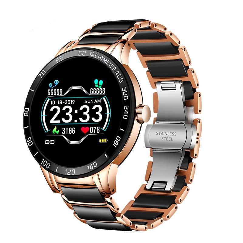 Stevvex luxury ceramic unisex smart watch with heart rate, blood pressure monitor, fitness tracker, waterproof sport watch.