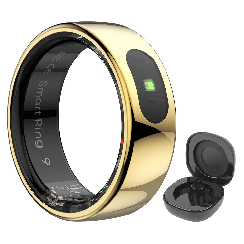 Smart Ring R08 Womens Men Electronic Smartring 5ATM Waterproof Sports Fitness Tracker Sleep Tracker for Xiaomi Samsung Phone