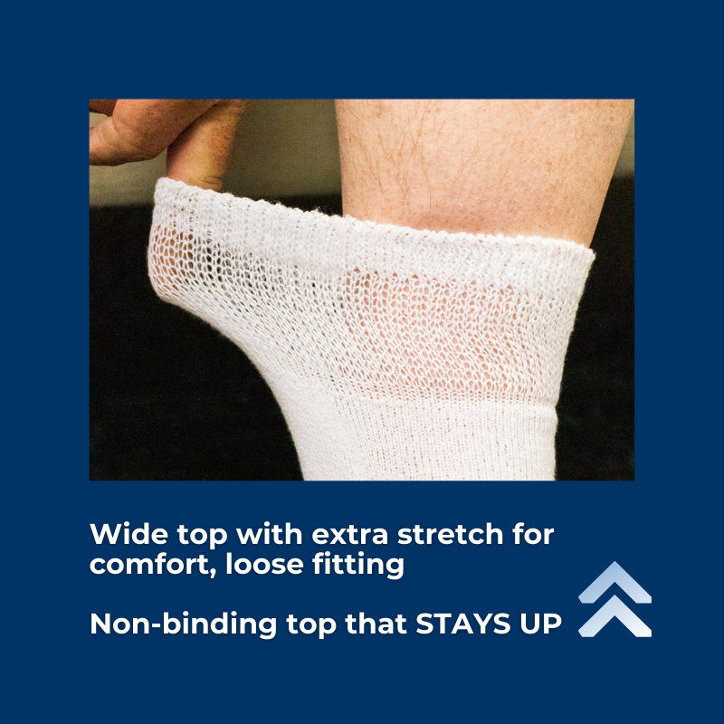 Pair of women's DSC cotton diabetic ankle socks, soft and breathable, designed for comfort and sensitive skin.