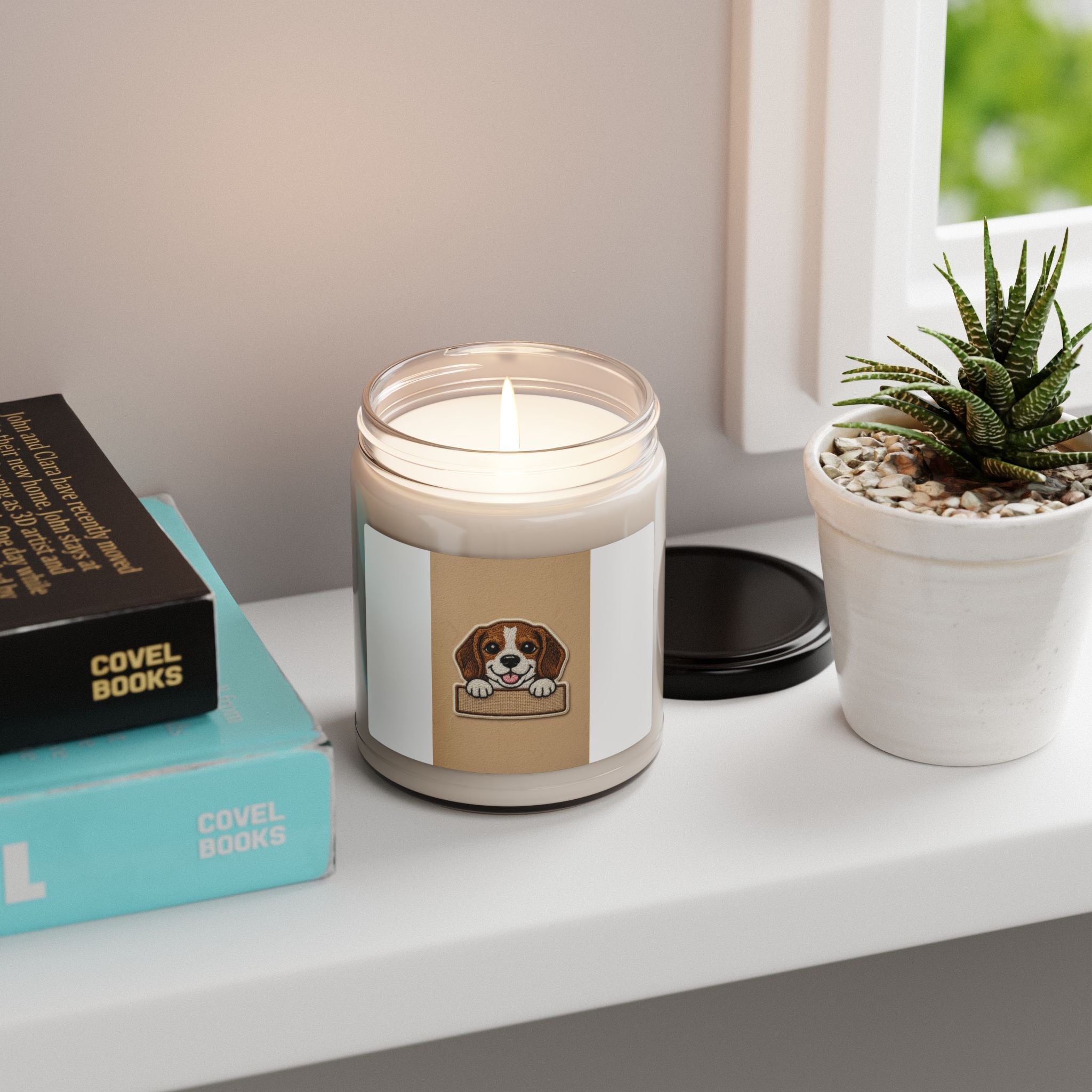 Calming Dog Scented Soy Candle — Stress Relief Aromatherapy, 9oz