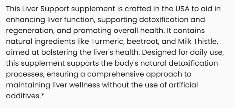 Vitalidad Natural Liver Wellness Support supplement capsules with turmeric, milk thistle, and herbal botanicals for digestive health.