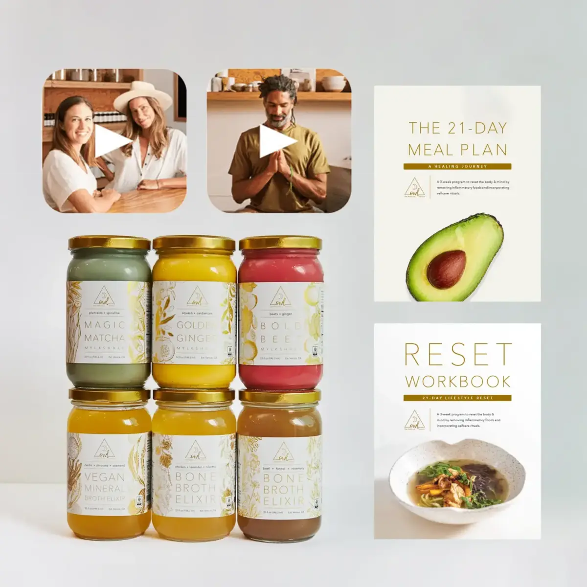 Organic 21-day cleanse program by OWL Venice featuring natural ingredients for detox and reset.