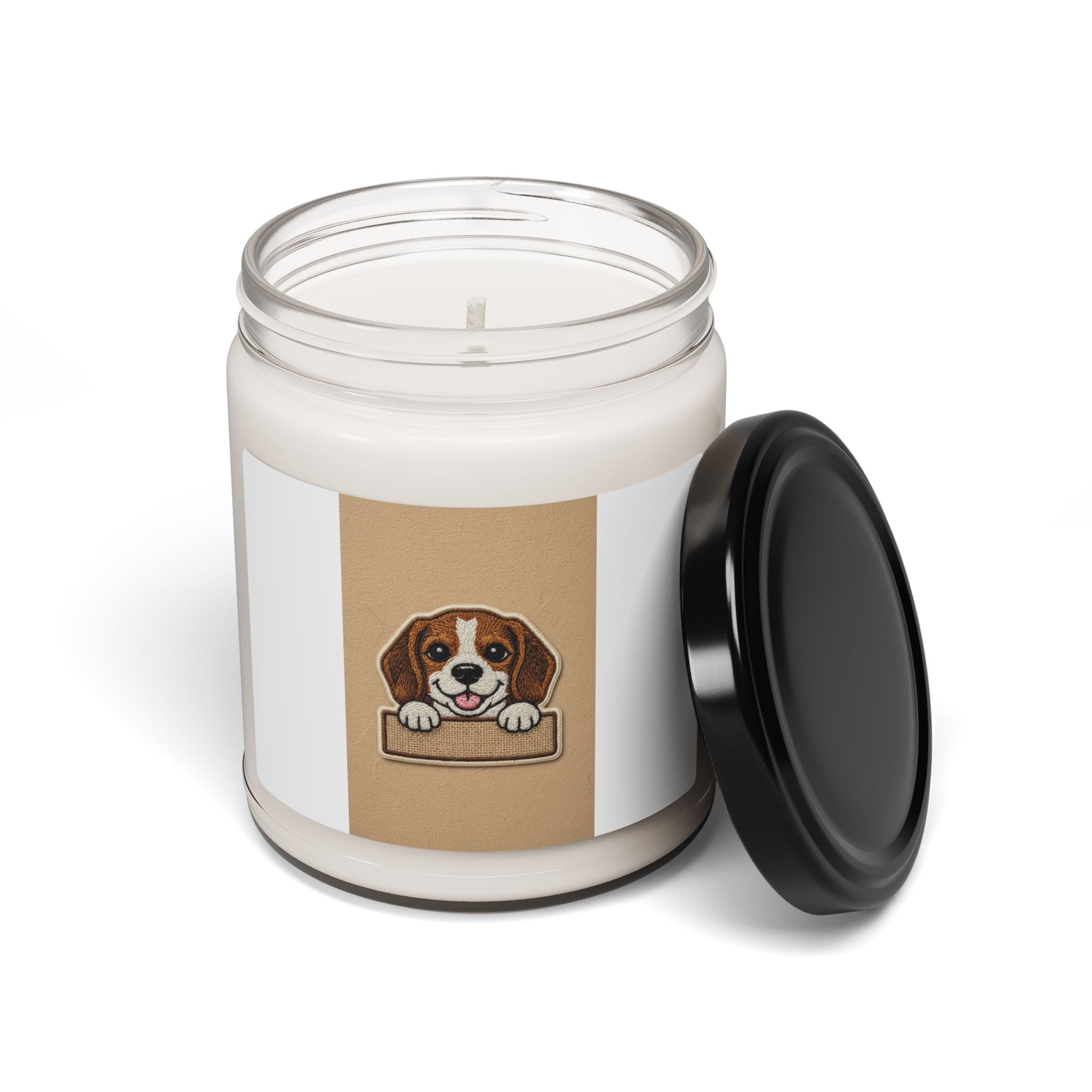 Calming Dog Scented Soy Candle — Stress Relief Aromatherapy, 9oz