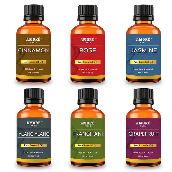 Six therapeutic grade essential oils from DailySale in a gift set, ideal for aromatherapy and wellness use.