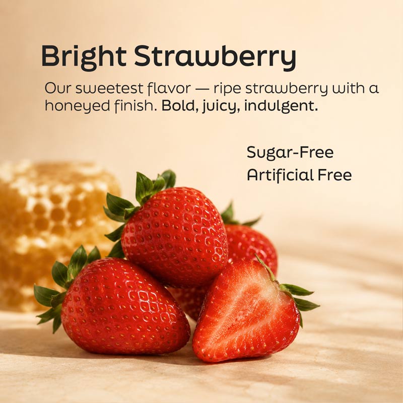 Root'd Essential Prenatal Nutrition and Electrolytes in bright strawberry flavor, featuring a resealable pouch and colorful label.