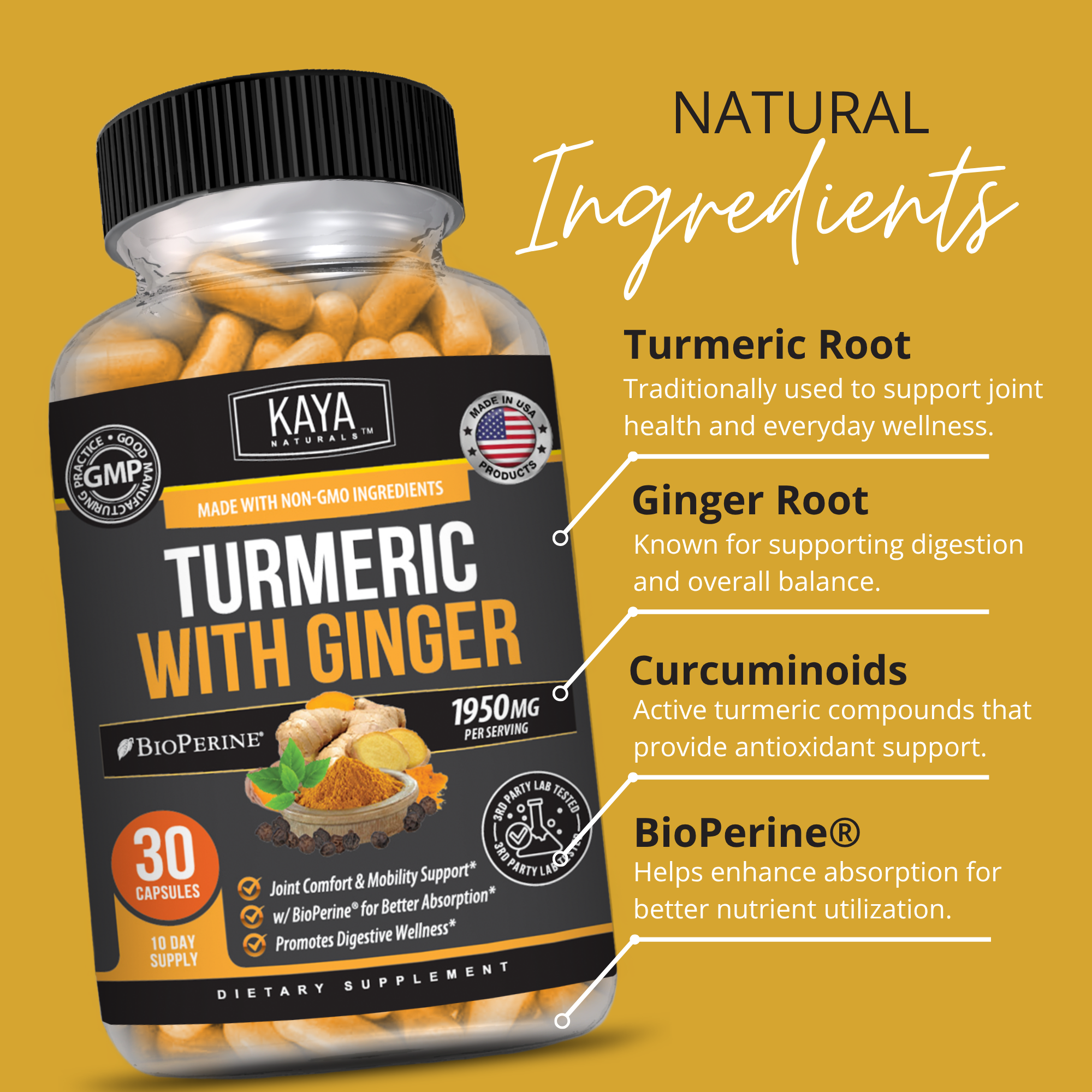 Turmeric with Ginger - Joint & Digestive Support