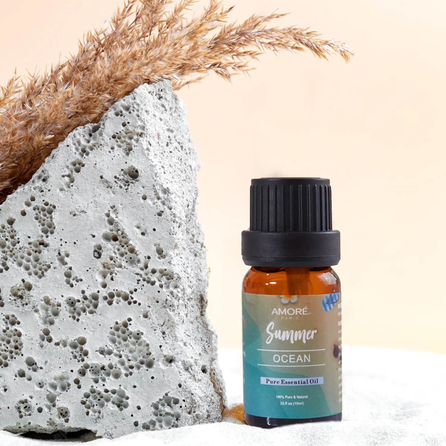 Six bottles of Summer Vibe Fresh Scented Aromatherapy Essential Oil for diffusers and humidifiers, by DailySale for wellness and relaxation.