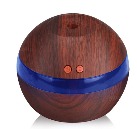 RANOVA USA KBAYBO USB ultrasonic humidifier with wood grain finish, 290ml aroma diffuser, LED light, and essential oil mist maker