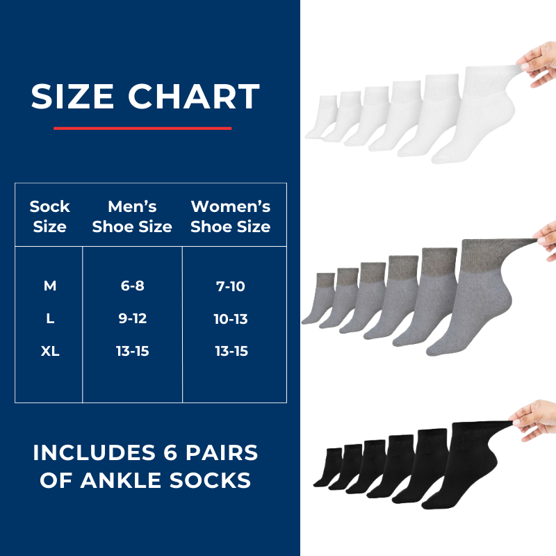 Pair of women's DSC cotton diabetic ankle socks, soft and breathable, designed for comfort and circulation support.