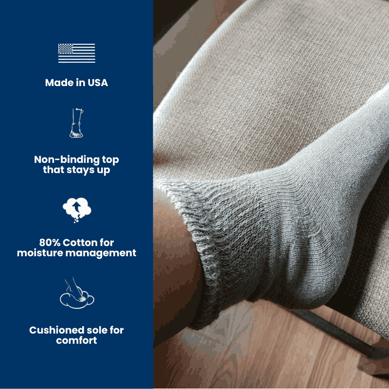 Women's cotton diabetic ankle socks by DSC, shown in a pack of six pairs, featuring soft, breathable fabric and seamless design.