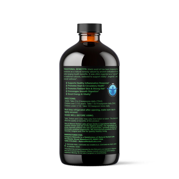 Vegan supplement bottle of VeggieVerve Organic Black Seed Oil with Moringa and Oregano in a dark glass bottle.