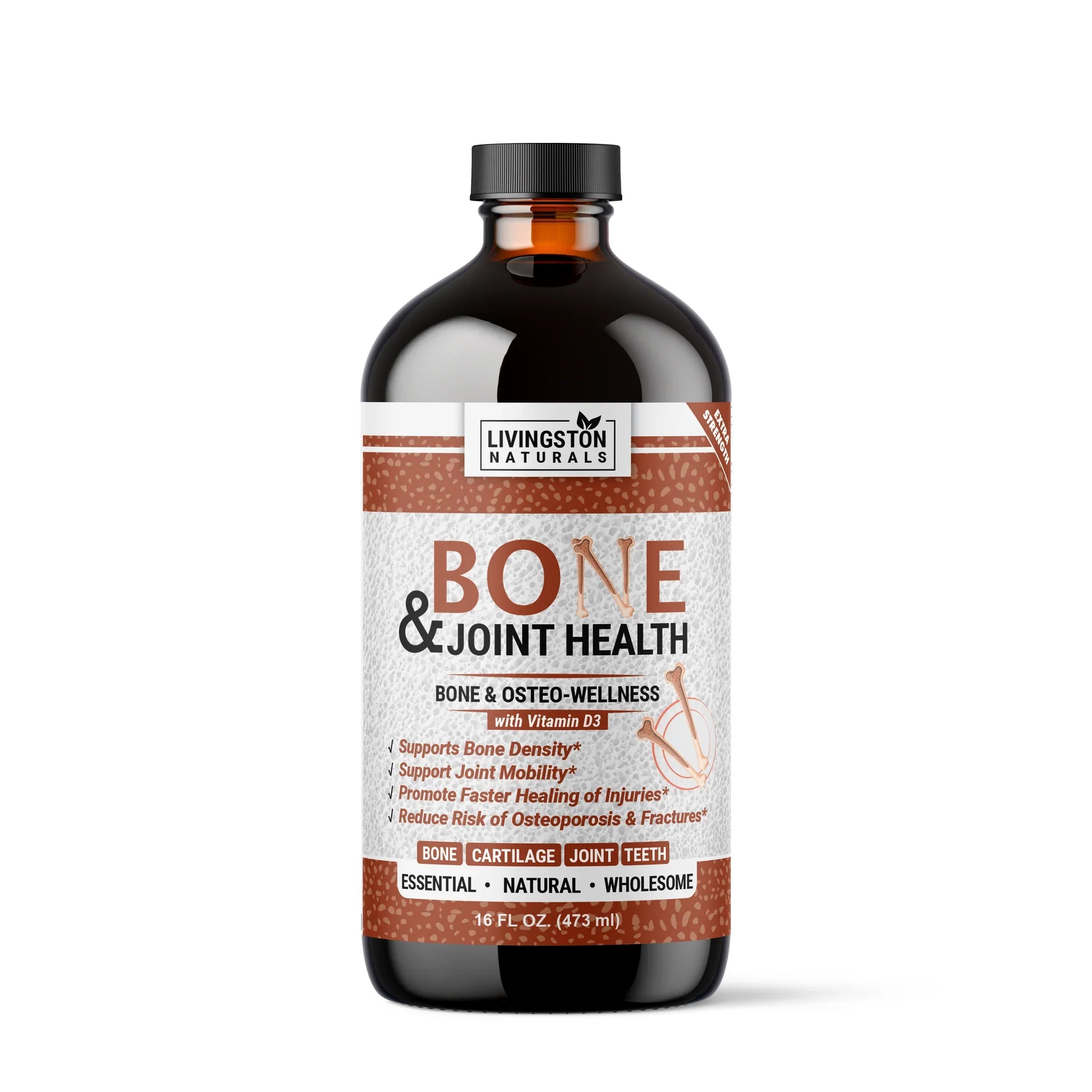 Vegan supplement by VeggieVerve, organic herbal bone and joint support capsules, front view of the product bottle.
