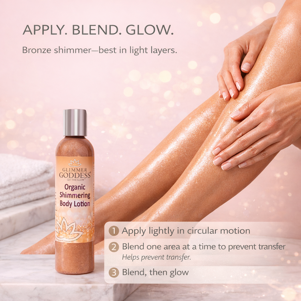 Organic Bronze Shimmer Body Lotion – Buildable Glow
