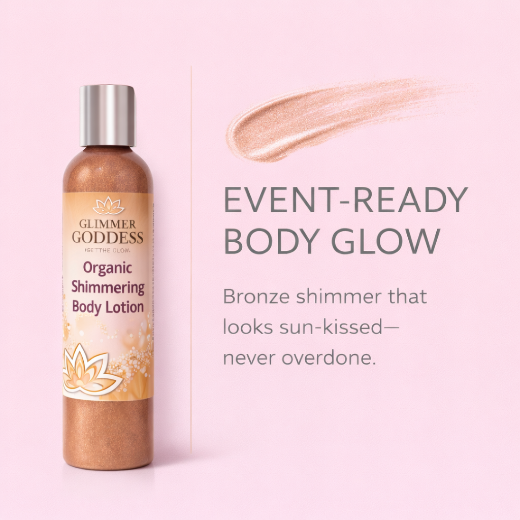 Organic Bronze Shimmer Body Lotion – Buildable Glow