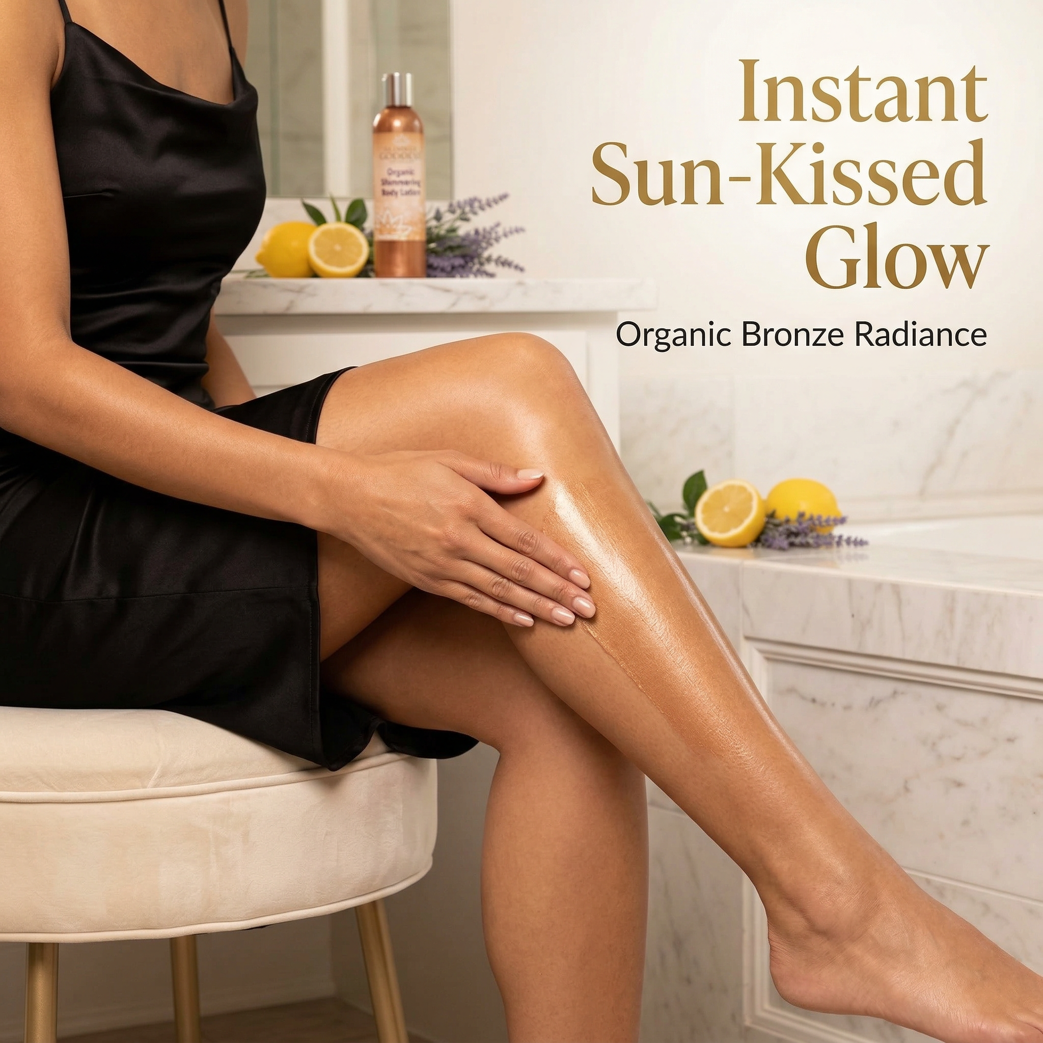 Organic Bronze Shimmer Body Lotion – Buildable Glow