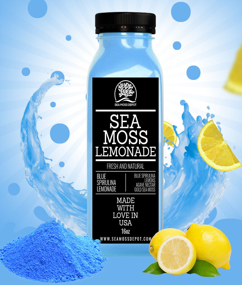 Sea Moss Lemonade Wholesale - 20 Bottles | Pineapple, Strawberry, Soursop & Blue Spirulina