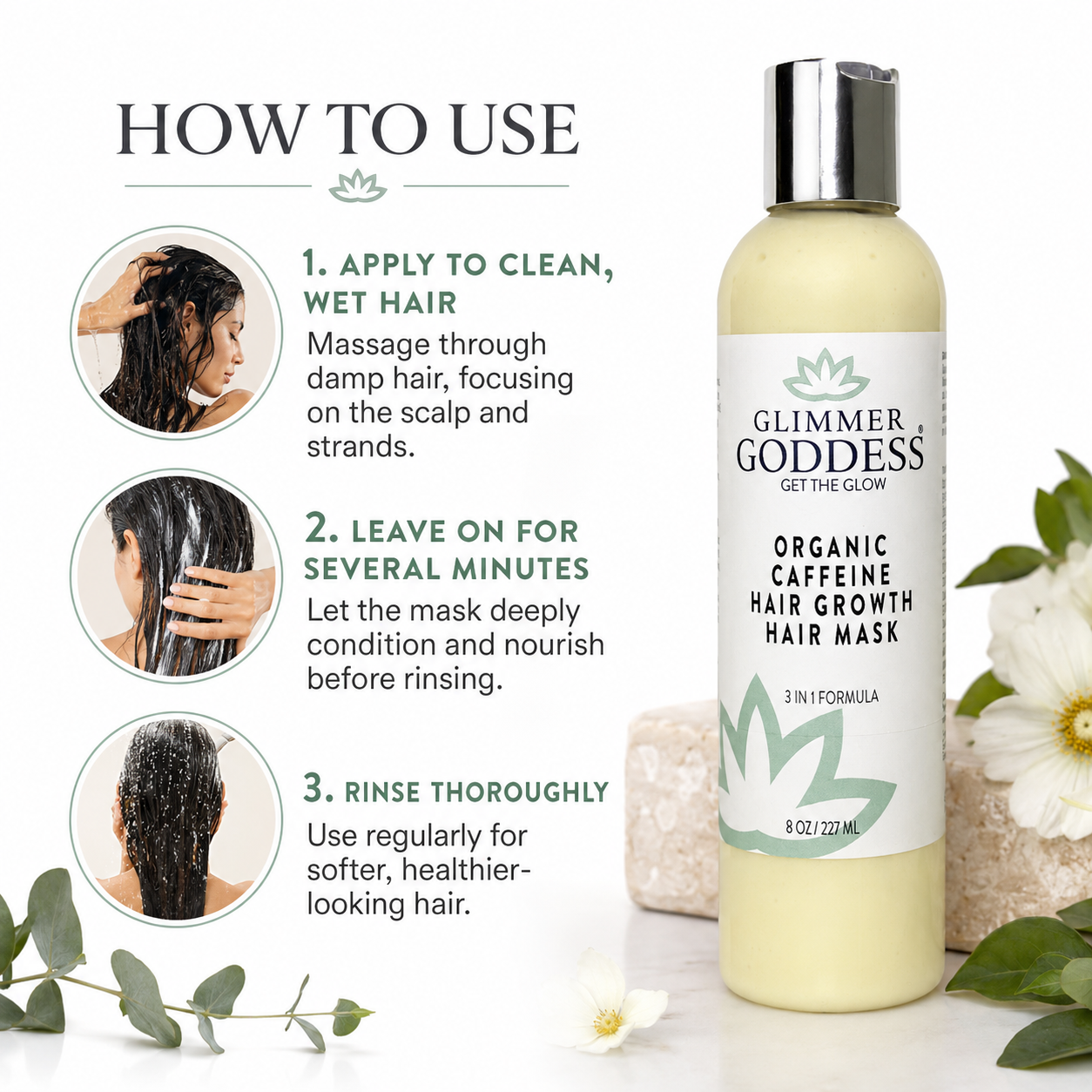 Organic Caffeine Hair Growth Mask – Deep Conditioning Treatment