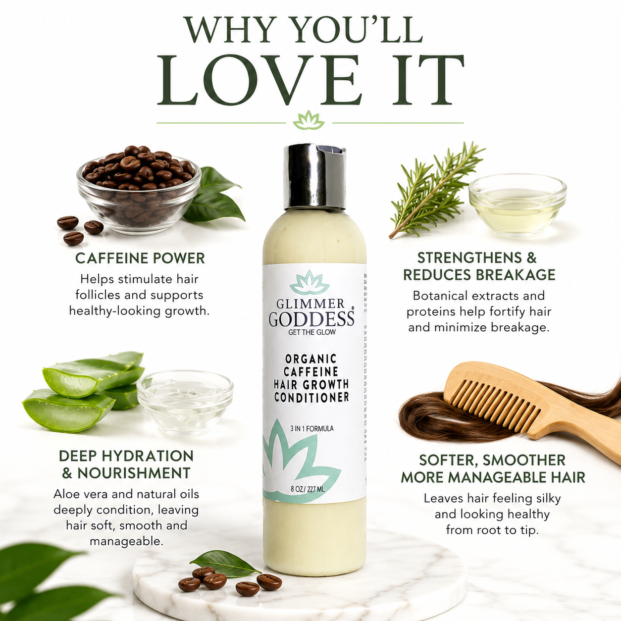 Organic Caffeine Hair Growth Mask – Deep Conditioning Treatment