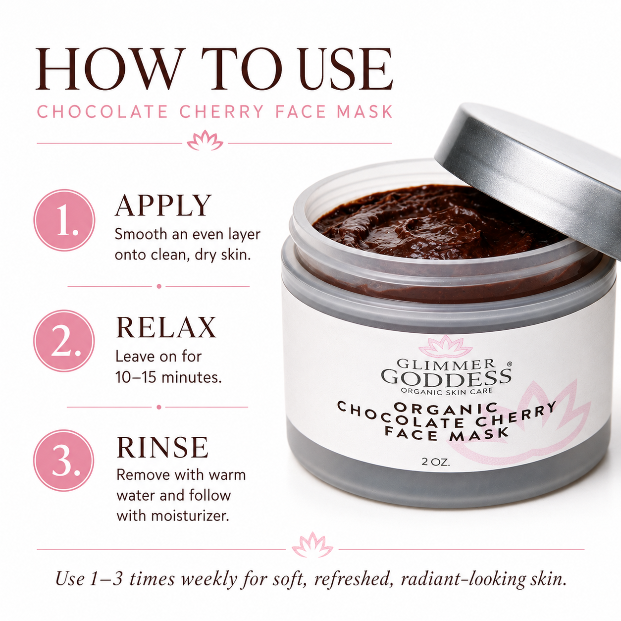 Organic Chocolate Cherry Face Mask – Antioxidant Anti-Aging Treatment