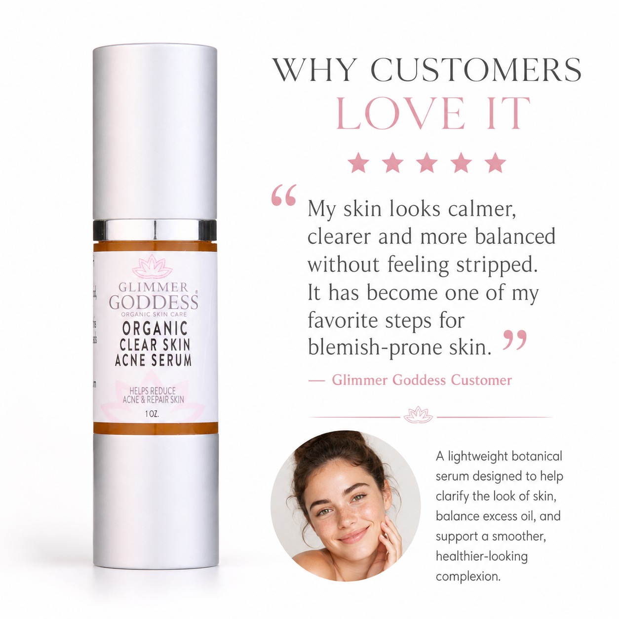 Organic Acne Serum – Oil Control & Pore Clearing Treatment