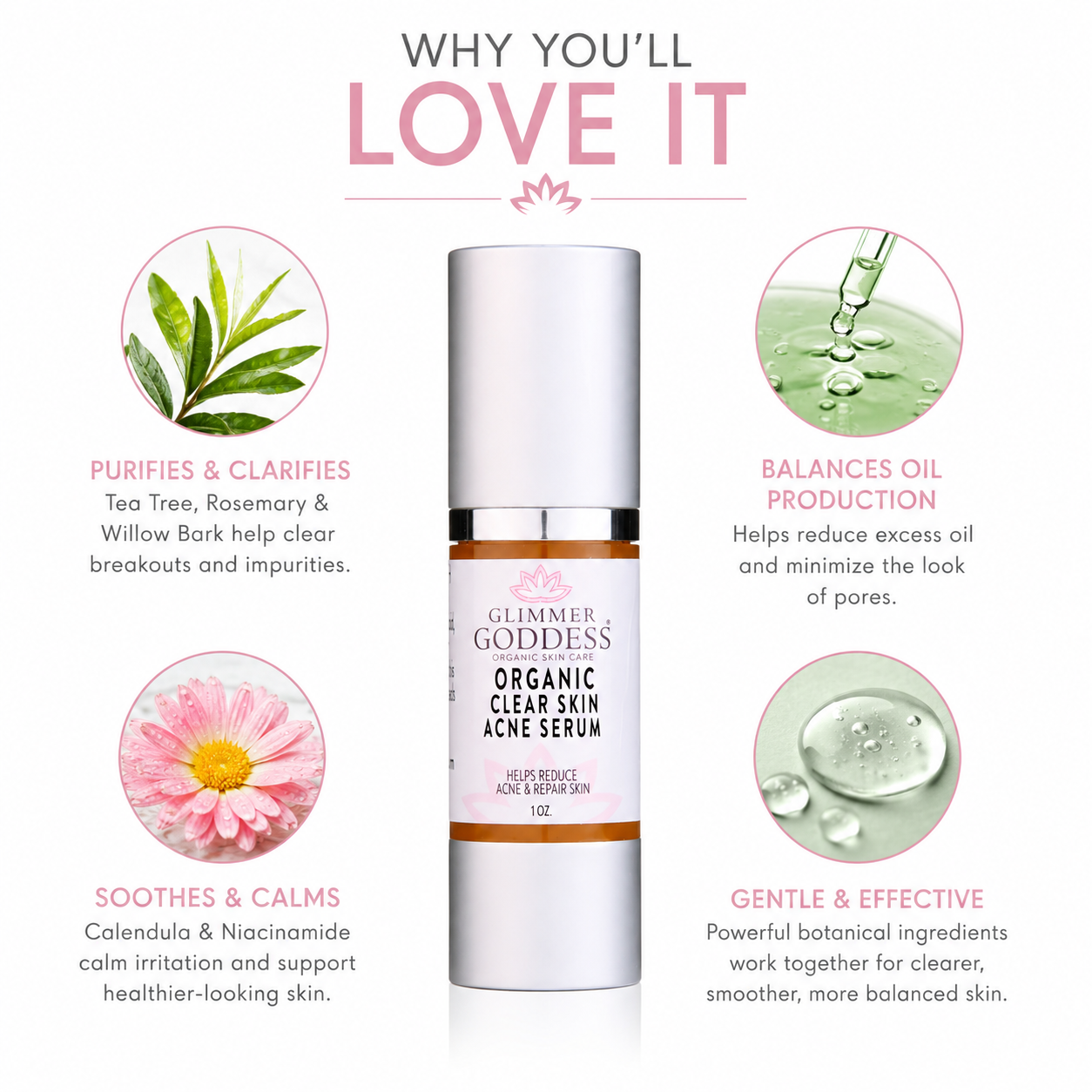 Organic Acne Serum – Oil Control & Pore Clearing Treatment