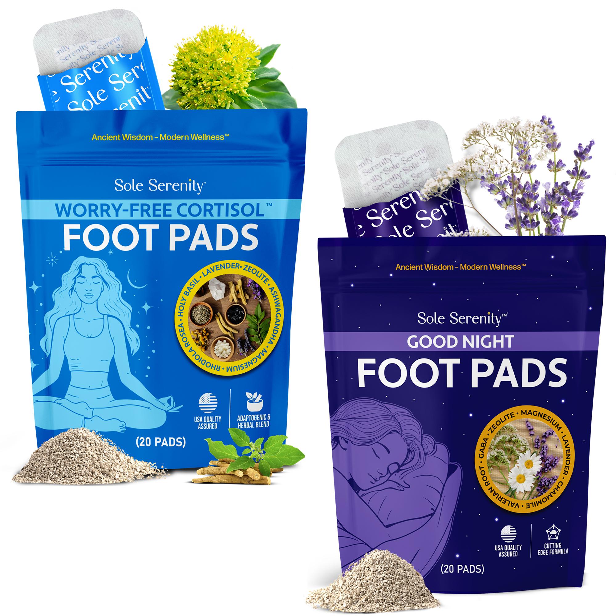 Lure Essentials cortisol and good night sleep detox bundle with foot pads for relaxation and stress relief.