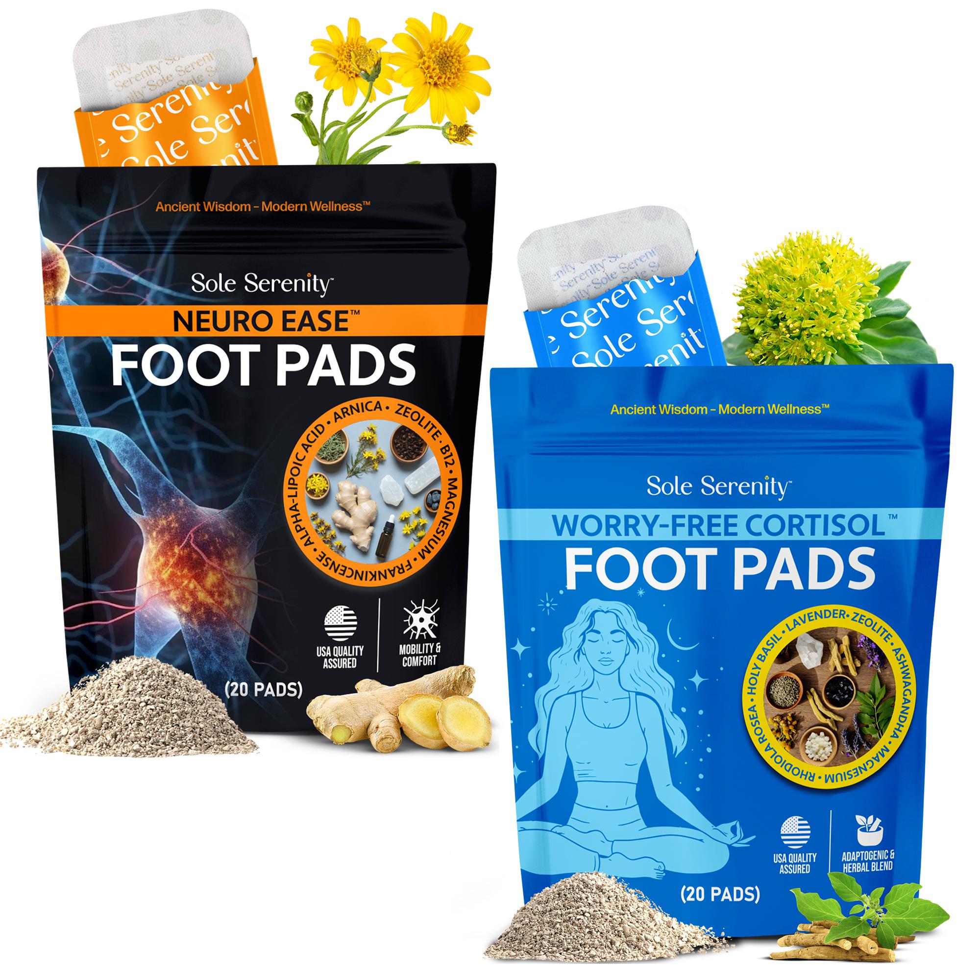 Lure Essentials Neuropathy and Cortisol Detox Bundle featuring NeuroEase supplements and cortisol support capsules.