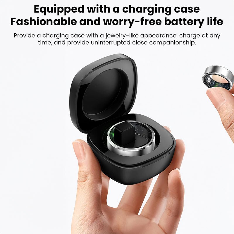 Xiaomi Smart Ring for men and women with heart rate, blood oxygen, sleep tracking, waterproof fitness tracker, black design