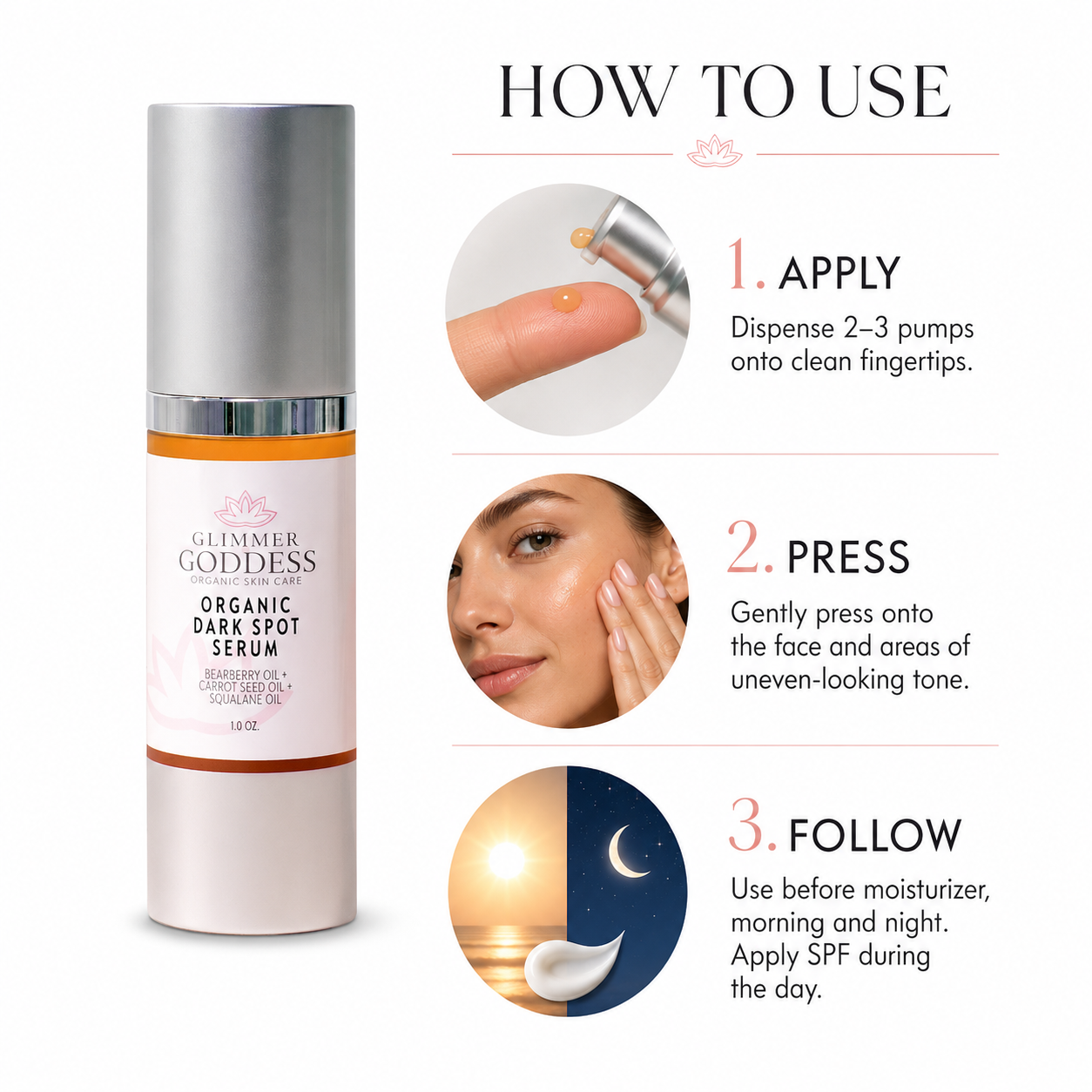 Organic Dark Spot Serum – Fade Hyperpigmentation & Even Skin Tone