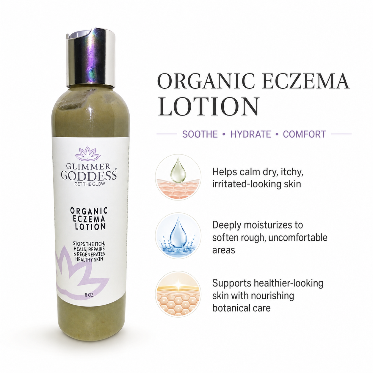 Organic Eczema Lotion – Soothing Relief & Skin Healing