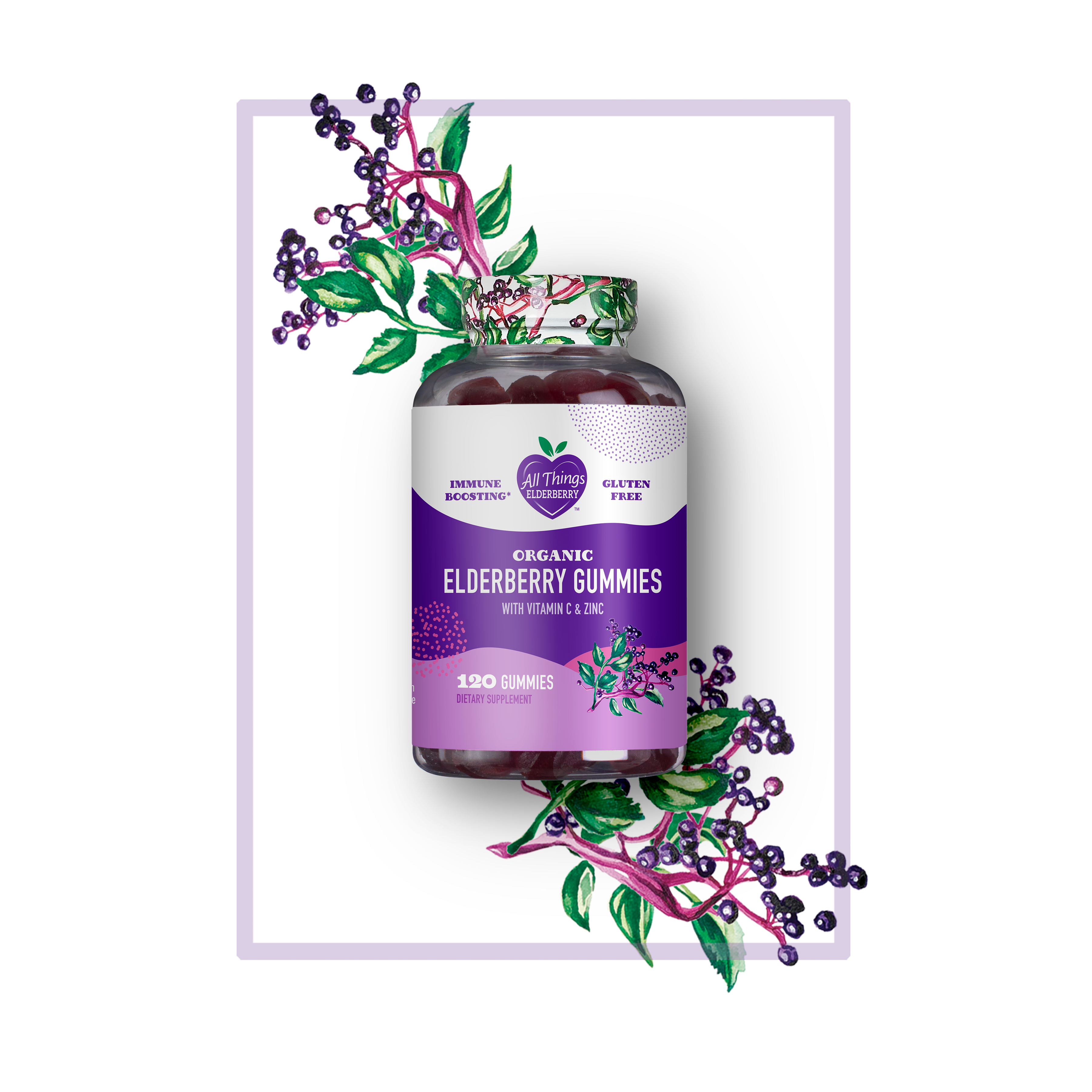 Organic Elderberry Gummies with Zinc