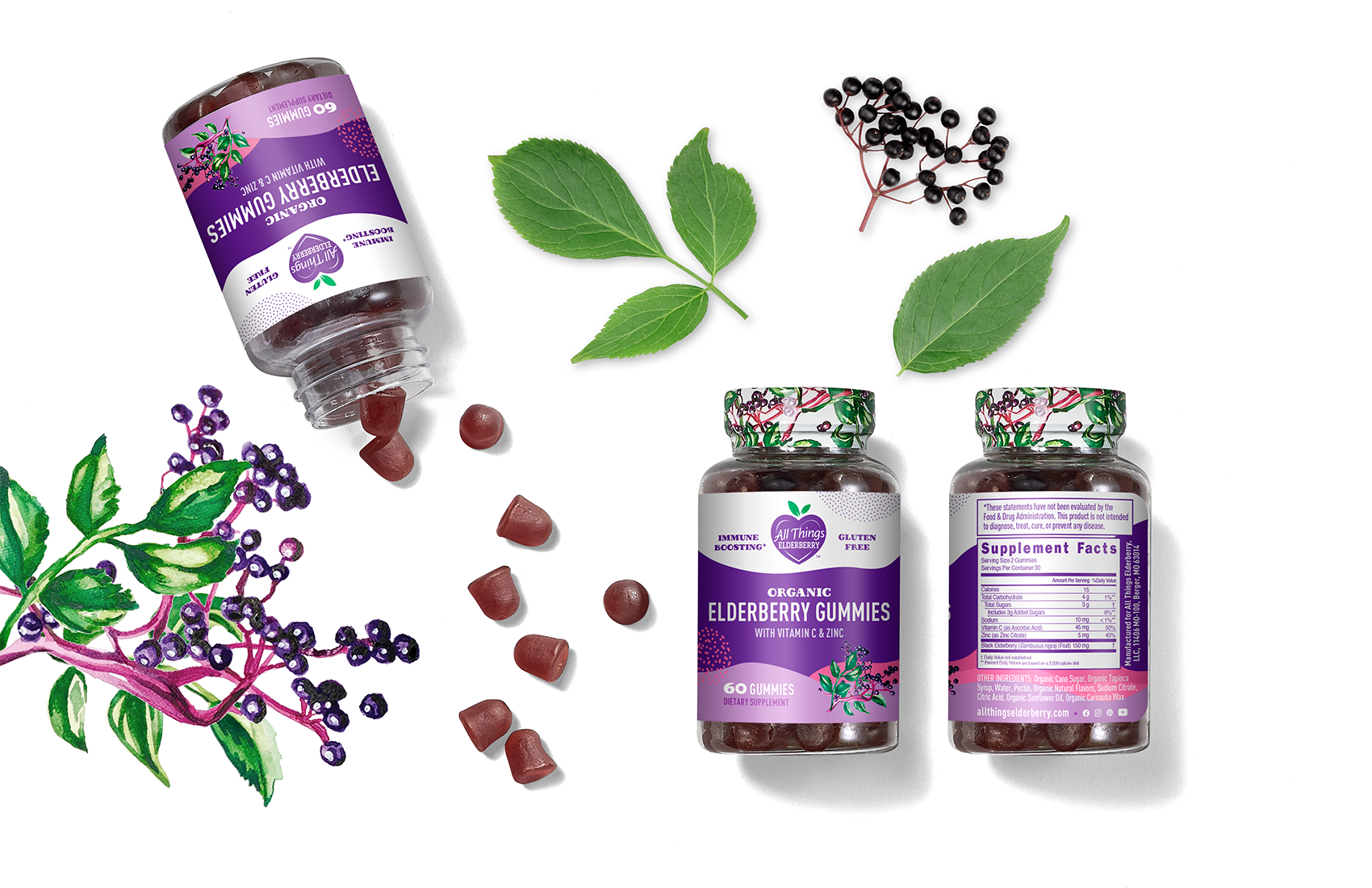 Organic Elderberry Gummies with Zinc