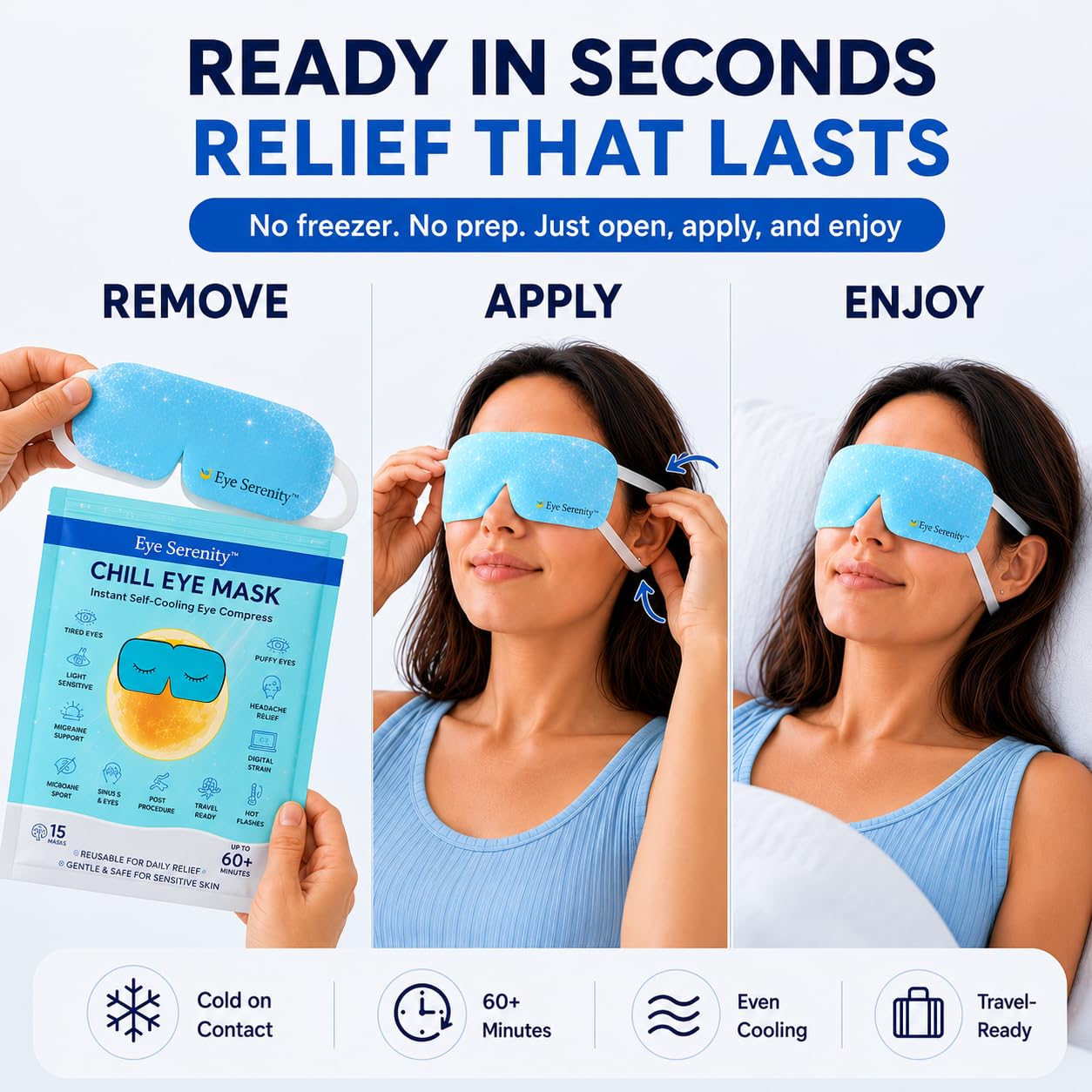 Lure Essentials Hot Flash and hormone support bundle with cooling eye mask for wellness and stress relief.