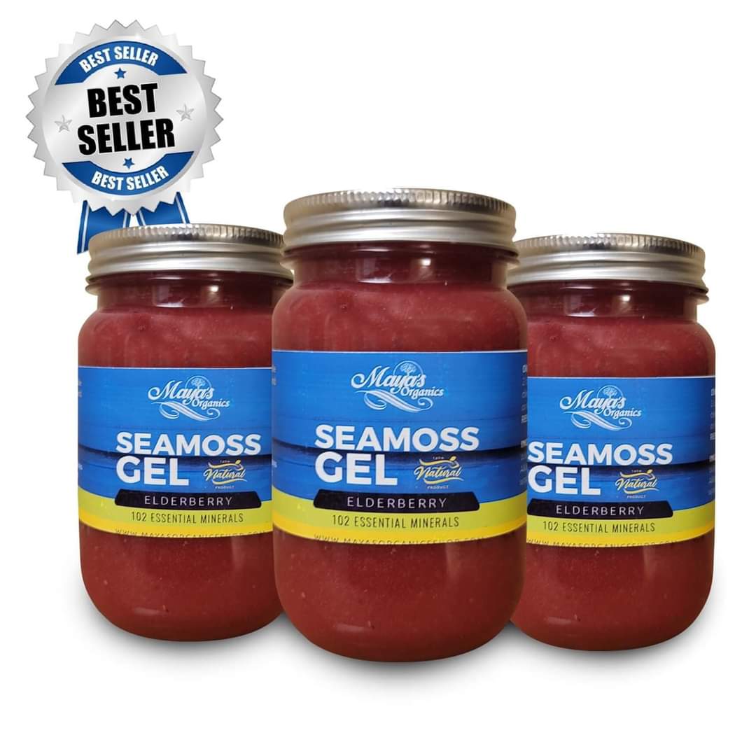 Elderberry Infused Sea Moss Gel | 3 Jar Special – Immunity, Energy & Skin Support