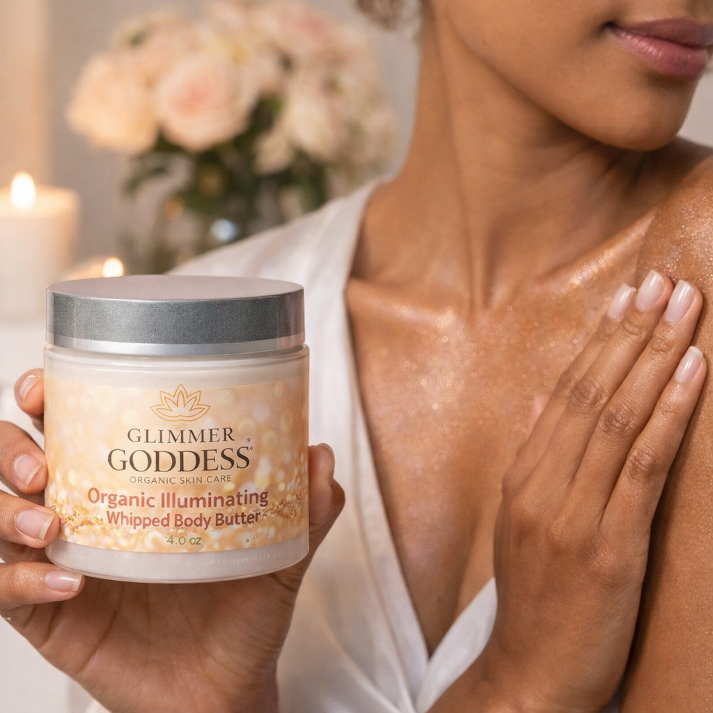 Organic Shimmer Body Butter – Radiant, Deep Hydration