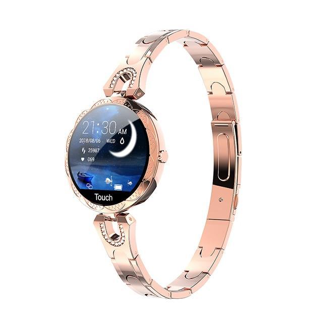 Stevvex women's waterproof smart watch with heart rate monitor and fitness tracking, stylish wearable device for sports and daily use.