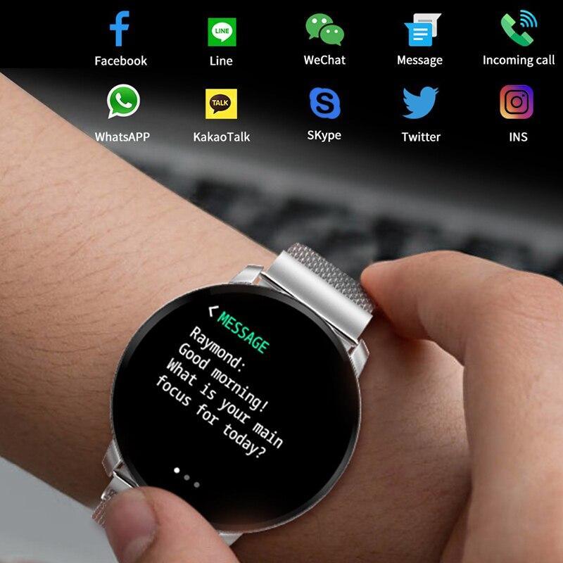 Stevvex waterproof smart wristband watch with modern luxury design, fitness tracker for women and men, casual fashion style.