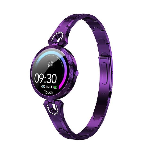 Stevvex women's waterproof smart watch with heart rate monitor and fitness tracking, featuring a sleek black wearable device.