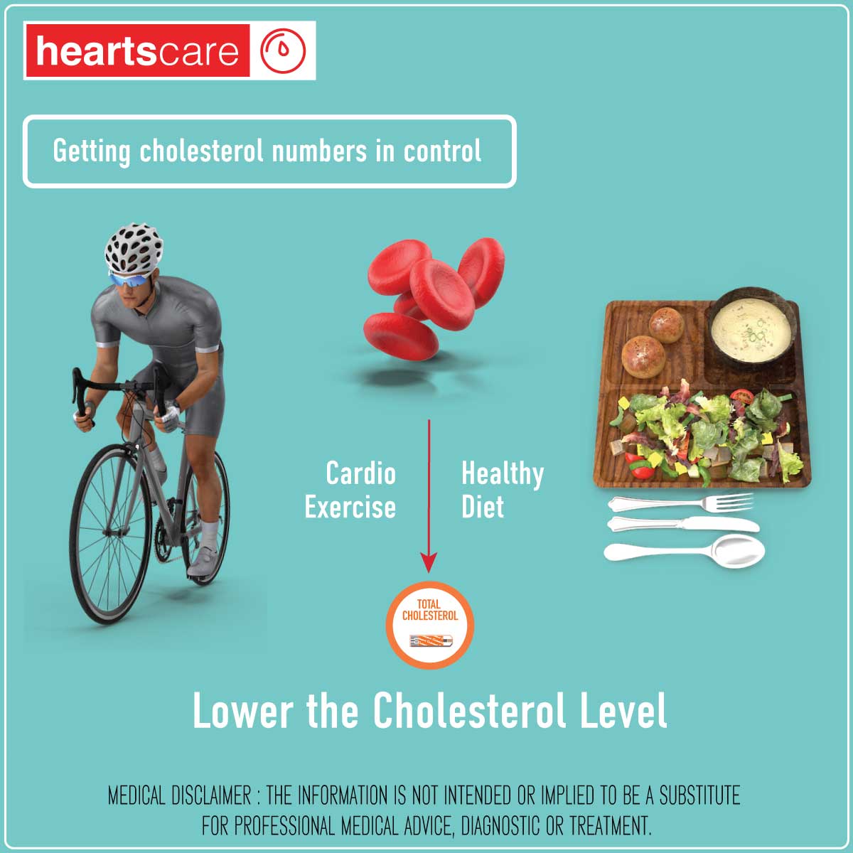 HeartsCare C1 Plus total cholesterol meter test kit with 20 test strips, used for at-home cholesterol testing.
