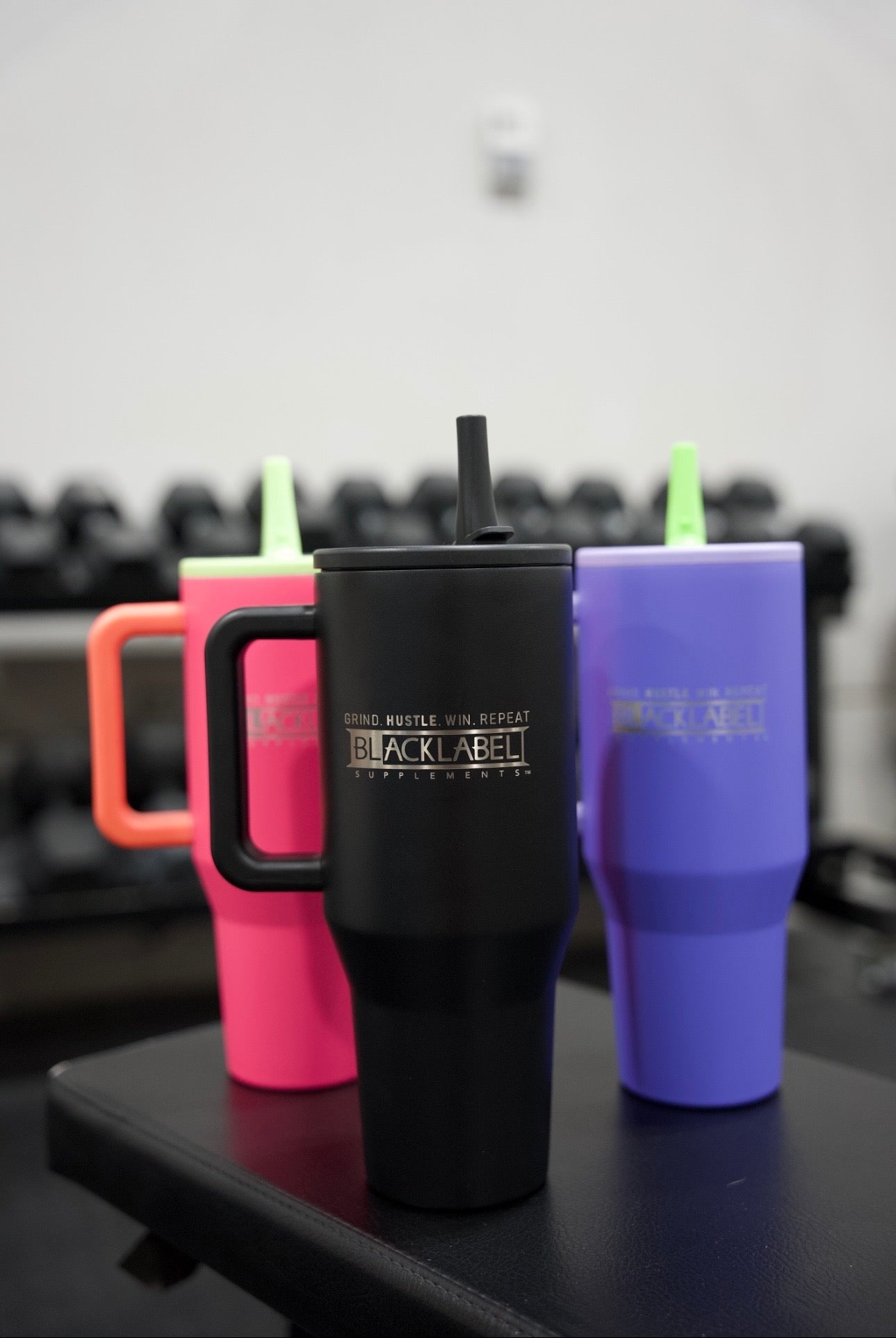 BlackLabel Supplements HydroJug 40 oz. traveler water bottle with ergonomic handle and durable design for on-the-go hydration.