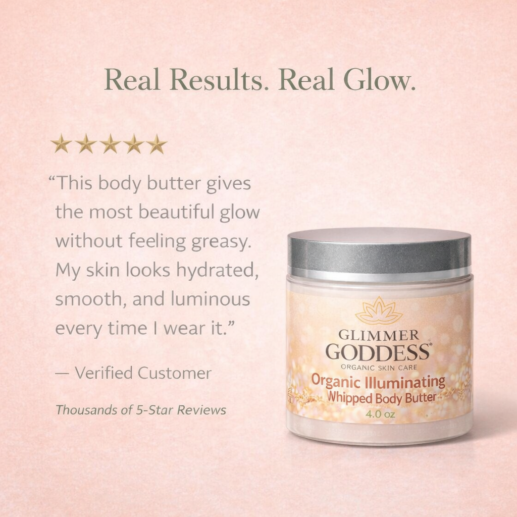 Organic Shimmer Body Butter – Radiant, Deep Hydration