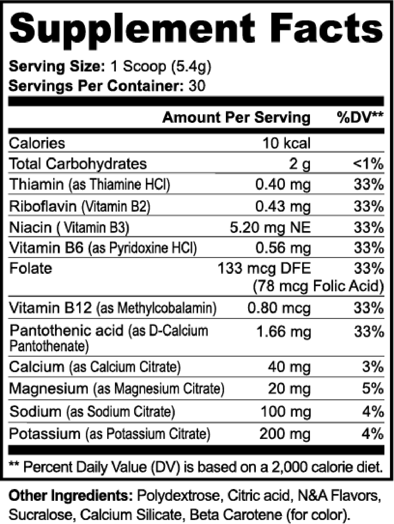 Midwest Method Lemonade Hydration Powder in a container, showing supplement facts for intra-workout hydration supplement.