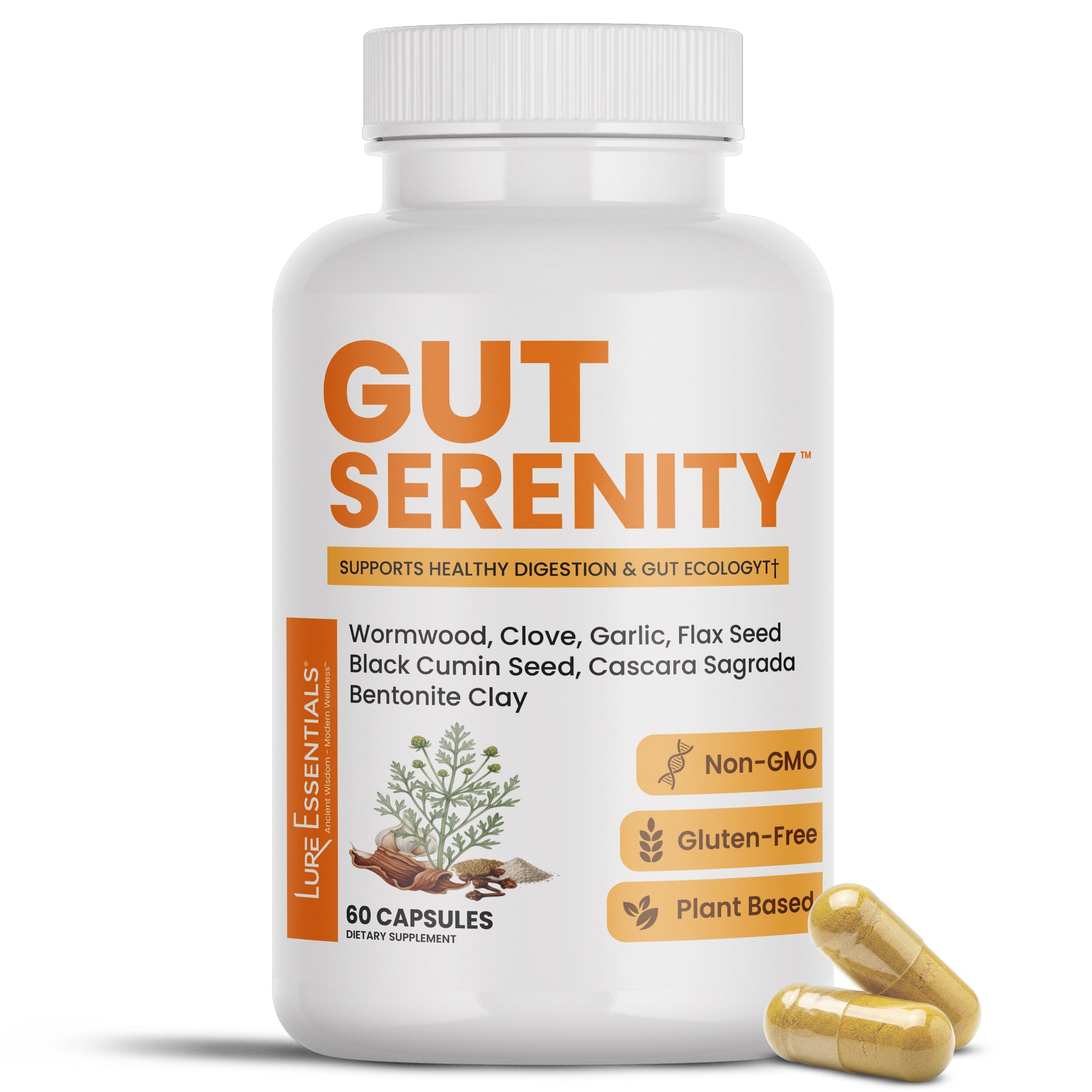 Lure Essentials Gut Serenity 4-in-1 colon and gut cleanse cupping and massage tool shown on a clean surface.