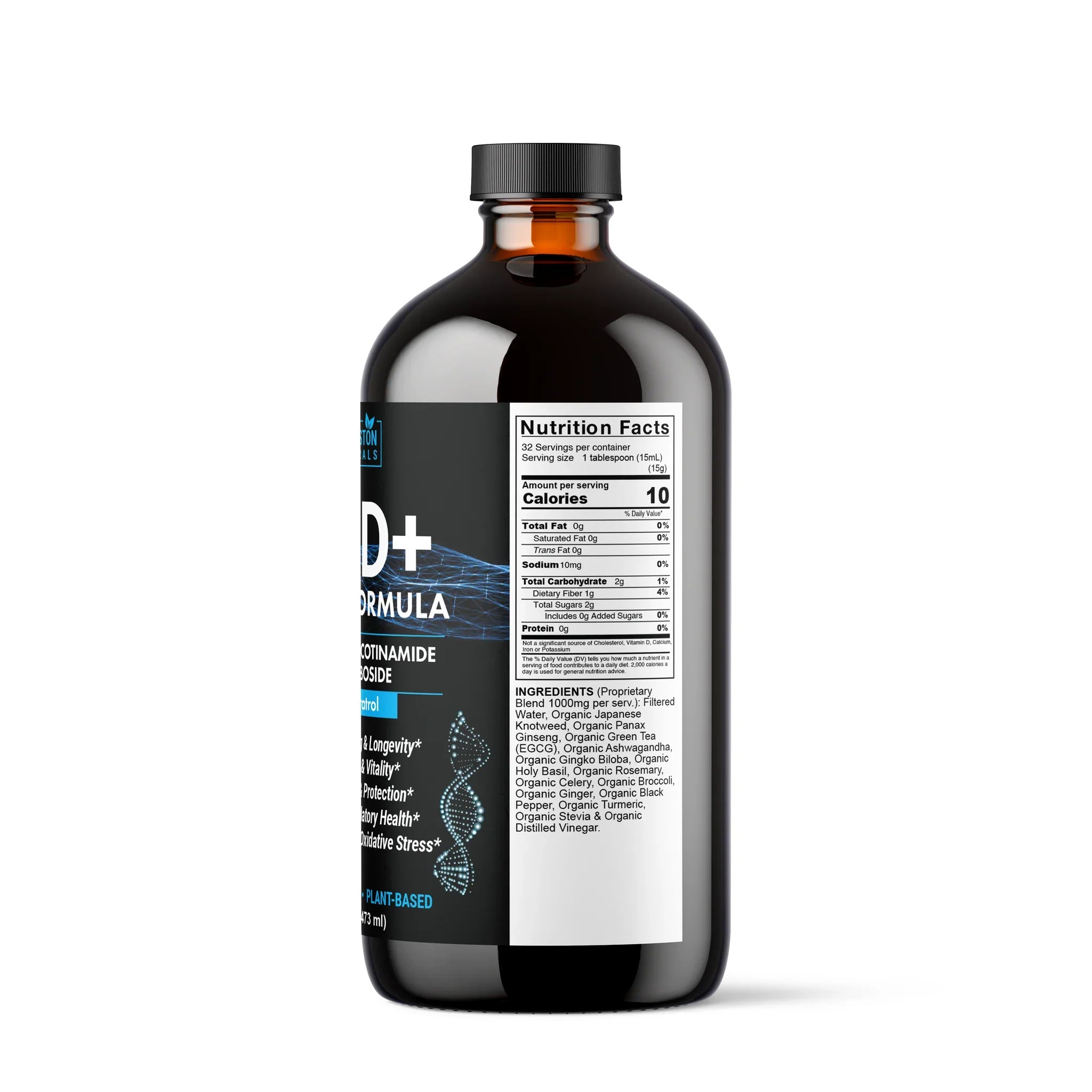 VeggieVerve NAD+ and NMN anti-aging formula with resveratrol, featuring organic ingredients and vibrant supplement packaging.