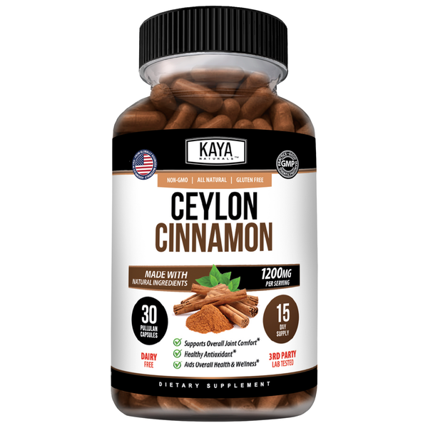 Pack of 30 Ceylon cinnamon sticks from Kaya Naturals, showing fresh, whole cinnamon sticks stacked together.