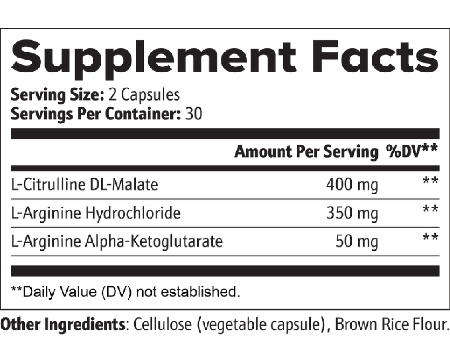 Image of Midwest Method Nitric Oxide supplement facts label for post-workout recovery, showing ingredients and nutrition information.
