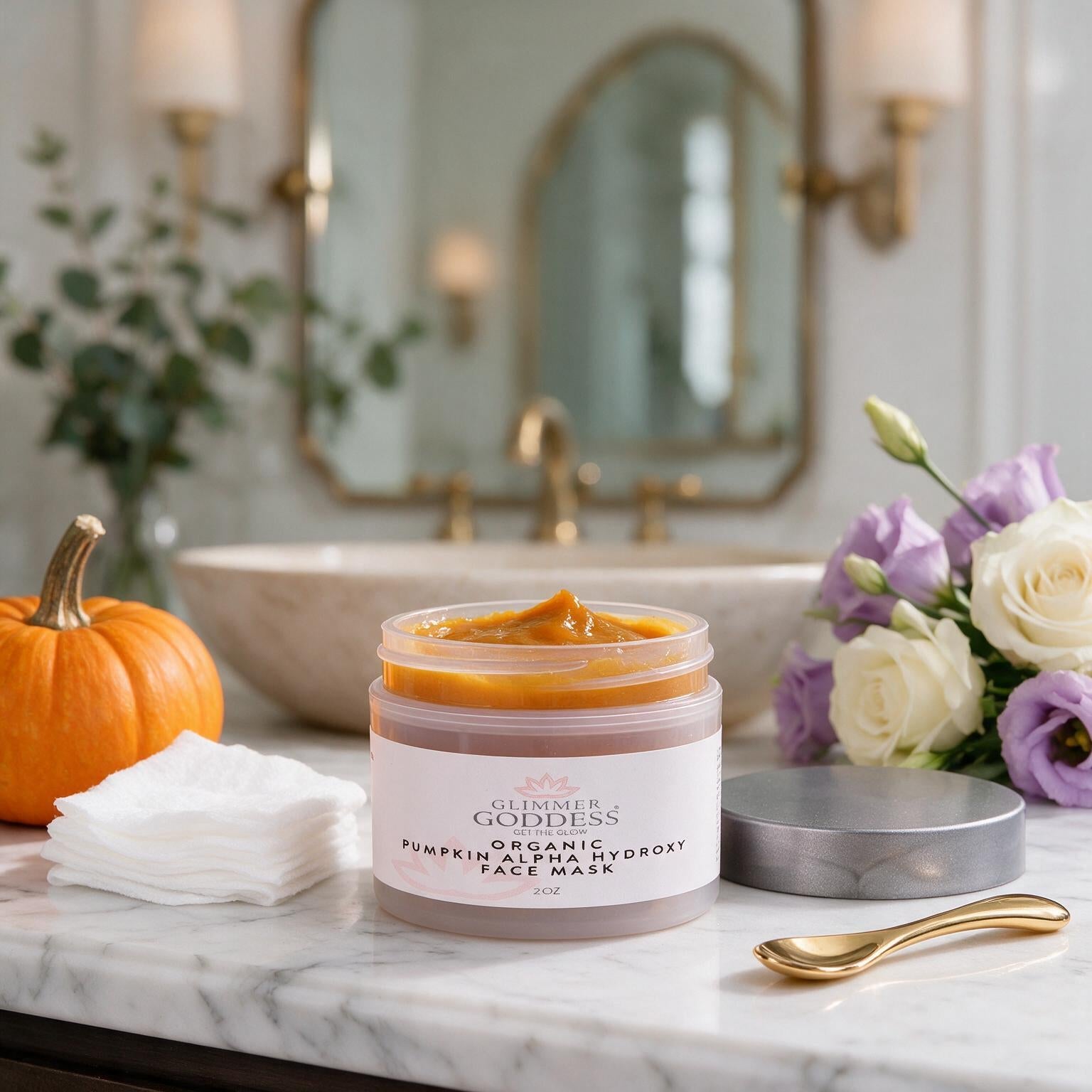 Organic Pumpkin AHA Face Mask – Exfoliating Treatment for Wrinkles & Glow